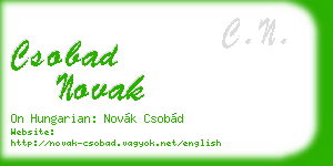csobad novak business card