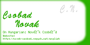 csobad novak business card